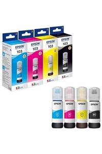 EPSON 103 Ecotank L3266 Siyah ve Renkli Orijinal Mürekkep Kartuş Takımı 65 ml 4