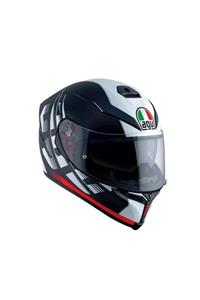 AGV K5 S Multi Plk Darkstorm Matt Siyah Kırmızı Kapalı Kask