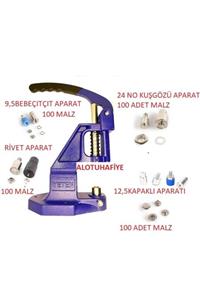 ALOTUHAFİYE Tulumba Pres Set Rivet Bebeçıtçıt Kuşgözü Kapaklı Çıtçıt