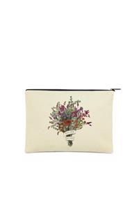 Çınar Bez Çanta Clutch You Are Set Free Kanvas Makyaj Çantası
