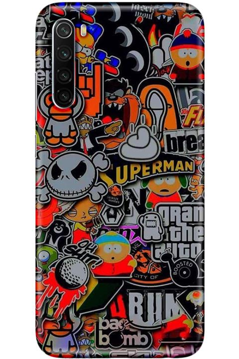 Xiaomi Redmi Note 8 Kılıf Silikon Baskılı Desenli Arka Kapak