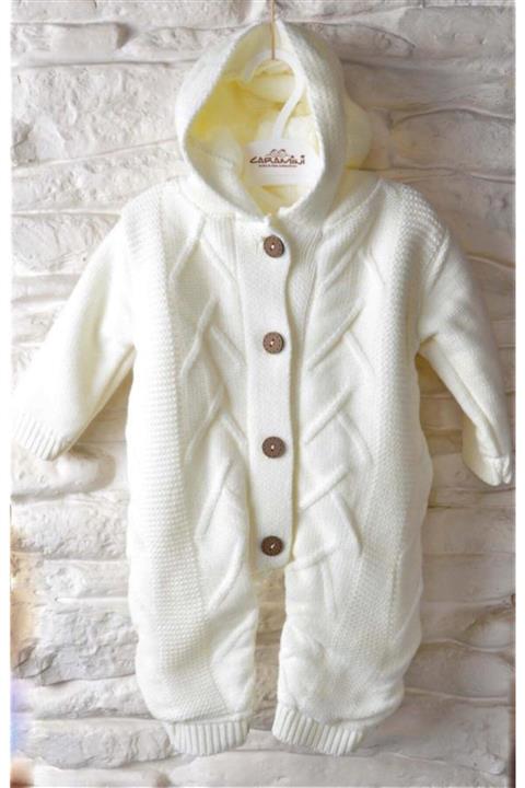 POKY BEBE Kız-erkek Bebek Triko Welsoft Kapüşonlu Astronot Tulum