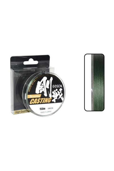 GOSEN W8 Casting Yeşil 150mt İp Misina PE: 1.5 / 0.216mm