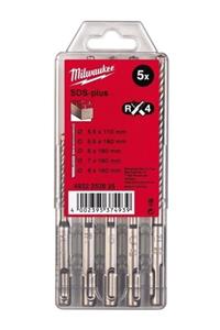 Milwaukee SDS-plus MX4 4 Elmas Matkap Ucu Seti (5 Parça) Ø 6/8mm