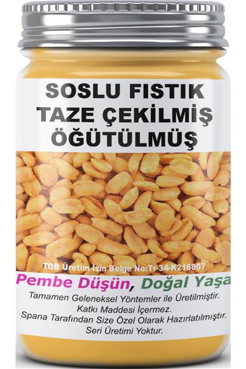 SPANA Ev Yapımı Katkısız Taze Çekilmiş Öğütülmüş Soslu Fıstık125gr