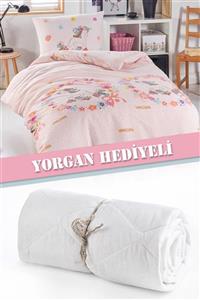 Ev & Ev Home Yorgan Hediyeli Nevresim Seti Tek Kişilik Unicornlar Pembe