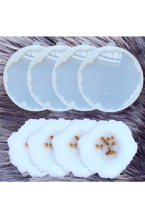 Epoksi Kalıp Epoksi Reçine 4lü Geode Silikon Kalıp Seti