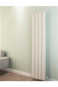 WARMA Kavala Dikey Alüminyum Panel Radyatör 470x1800 Dokulu Beyaz