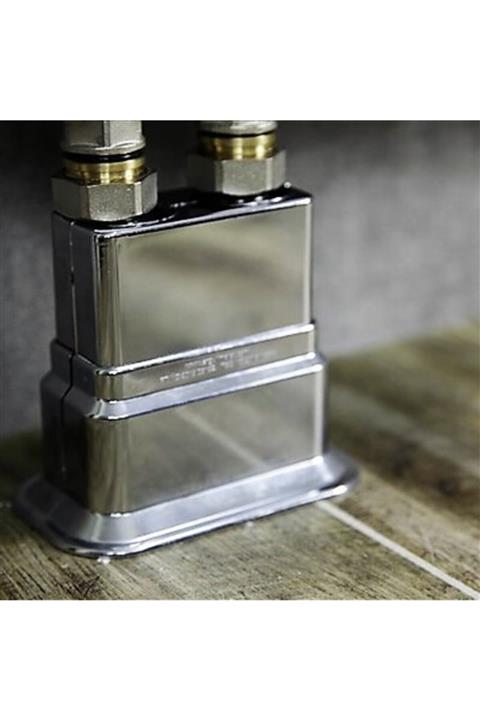 Radiva Çiftli Radyatör Boru Gizleme Kılıfı Geniş Hareketli Kilitli Krom