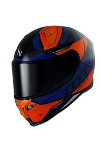 MT Helmets Mt Revenge 2 Scalpel A4 Gloss Fluor Orange Şeffaf Vizörlü