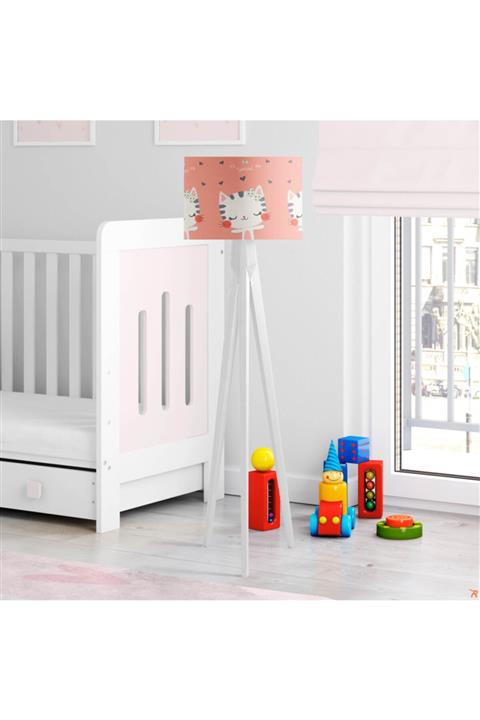 Beshick Harika Kedi Somon Çocuk Odası Lambader