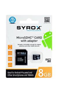 Syrox Mc 8 Gb Microsd Adaptörlü Hafıza Kartı