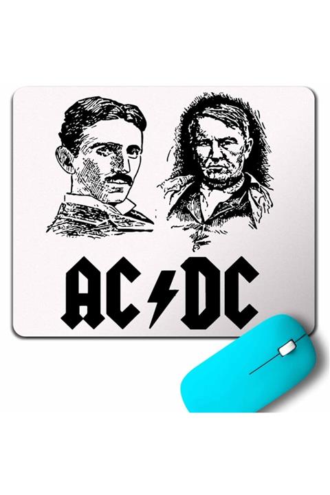 Kendim Seçtim Nikola Tesla Büyüktür Edison Doğru Ac Dc Akım Mouse Pad