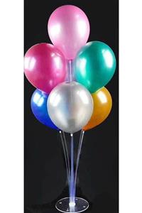 Party City Balon Süsleme Standı 7 Çubuklu Set + 7adet Karışık Balon