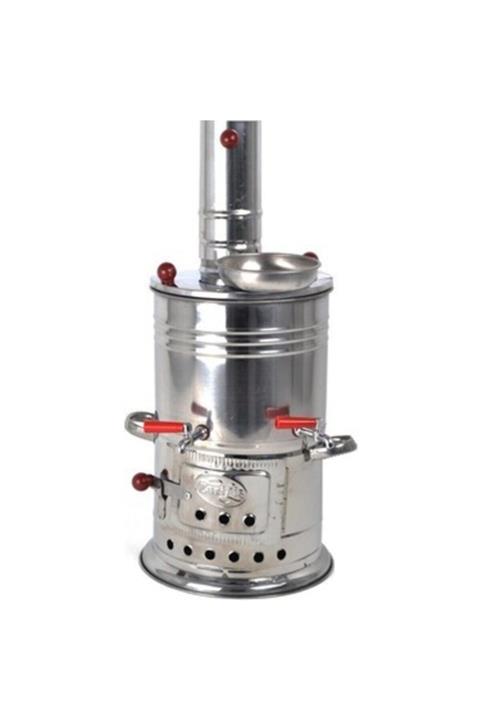 Bayraktar Odunlu 5lt Çift Musluklu Paslanmaz Semaver