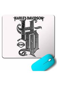 Kendim Seçtim Harley Motorcycles Davidson Orange Bar Shıeld Black Mouse Pad