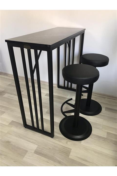 İREM Siyah Bar Masası Takımı