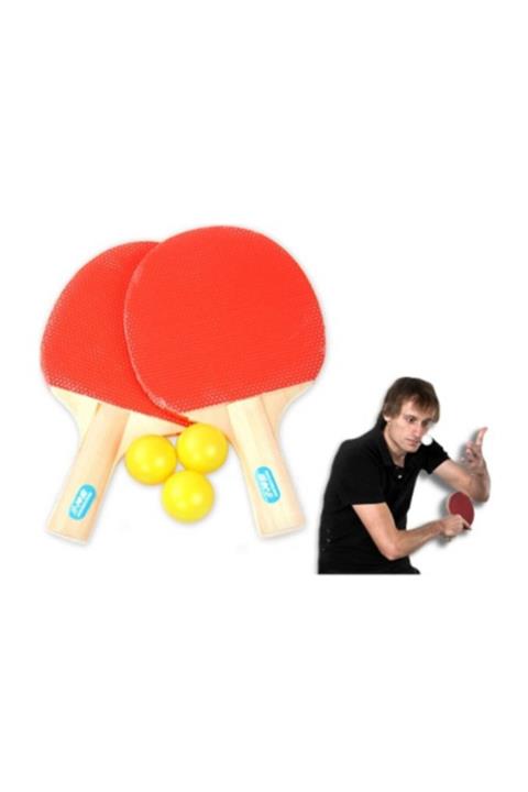 centermillennium Masa Tenisi 2 Raket 3 Pinpon Top Set Spor Eğlence