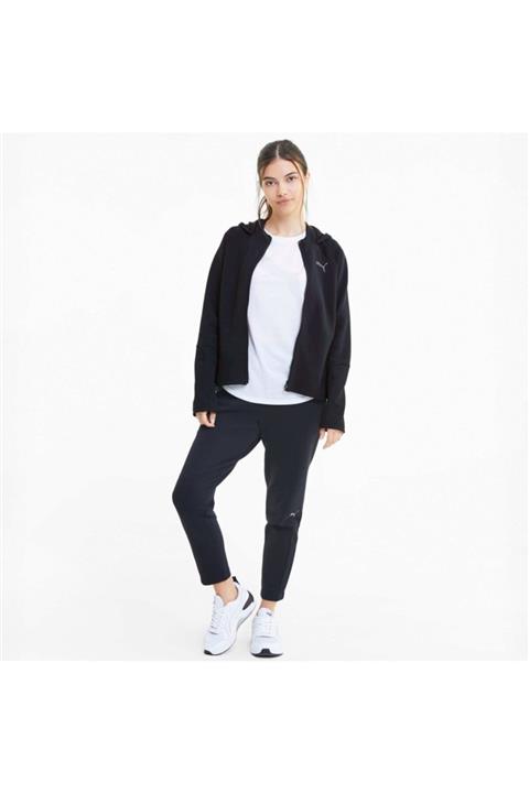 Puma EVOSTRIPE FZ HOODIE Siyah Kadın Eşofman 100583658