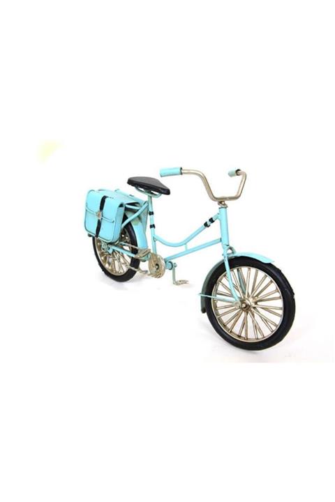 Berrinstore Dekoratif Metal Bisiklet Çantalı Vintage Biblo Ofis Ev Hediyelik