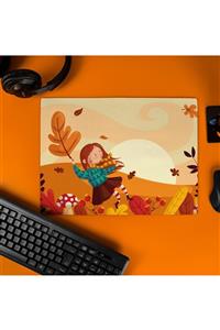 Hediyesepeti Arkadaşa Hediye Sonbahar Tasarımlı 40x30 Mousepad - Mouse pad - Fare Altlığı - Mouse pad