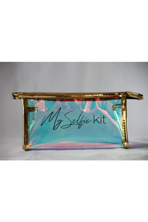 NobbeCompany Küçük Boy Saydam, Vinil, Transparan Makyaj Çantası Kalemlik, Makeup Bag