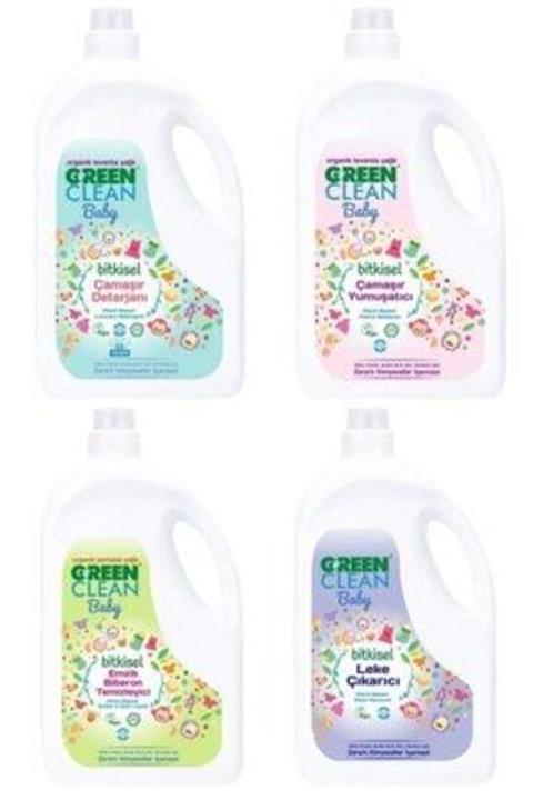 U Green Clean Green Clean Baby Çamaşır Deterjanı ,yumuşatıcı ,leke Çıkarıcı ,emzik Biberon Tem.2,75ml 4'lü Set