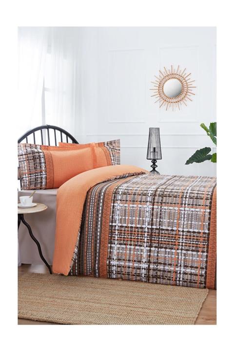 Özdilek Tweed Oranj Ranforce Nevresim Takımı Tek Kişilik