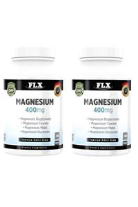 FLX Magnesium Magnezyum Bisglisinat Malat Taurat Glukonat 180 Tablet X 2 Kutu