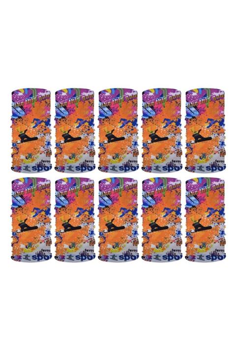 Knmaster Malawi Buff Bandana Boyunluk Maske Saç Bandı 10'lu Paket