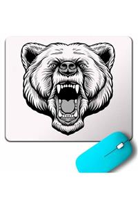 Kendim Seçtim Angry Bear Head Kızgın Ayı Kafa Mouse Pad