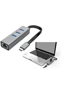 SLINK Swapp Sw-u3325 4 In 1 Gigabit 1000mphs 3 Port Usb 3.0 Ethernet Type C Hub Adaptör