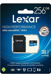 Lexar 256gb 633x 4k Micro Sd Hafıza Kartı + Adaptör (95 Mb/s)