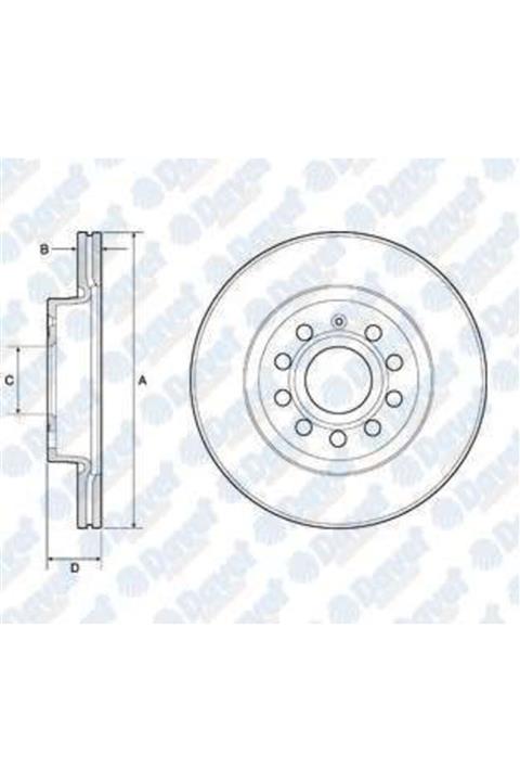 Parçafoni Fren Dıskı On 5d 280mm Boyalı Caddy Iıı Golf V 03-