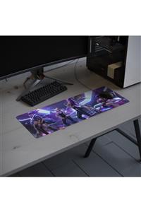 Gamemar Dikişli Yıkanabilir Gaming Oyuncu Mousepad LOL 4 HERO 80*30CM