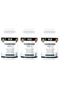 FLX Magnesium Magnezyum Bisglisinat Malat Taurat Glukonat 180 Tablet X 3 Kutu