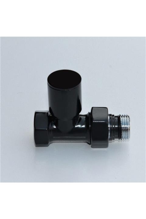 Radiva Radyatör Vanası 1/2'' Siyah Düz (metal Volanlı)
