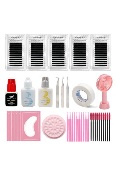 Master Lashes Auto-fan Çek Bırak Ipek Kirpik Seti Profesyonel Full Set
