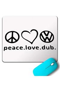 Kendim Seçtim Vokswagen Camper Van Peace Love Dub Mouse Pad