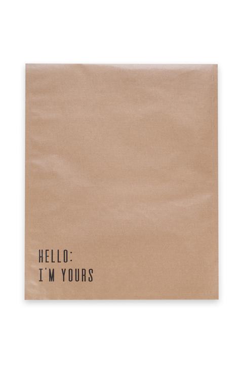 House Of Pack - Kraft Kargo Paketi - 30x38 Cm - 100 Adet - 'hello I'm Yours' Baskılı