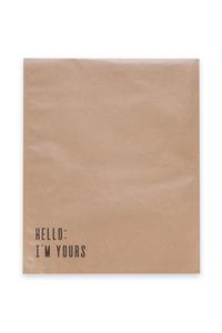 House Of Pack - Kraft Kargo Paketi - 30x38 Cm - 100 Adet - 'hello I'm Yours' Baskılı