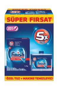 Finish Tuz 1,5Kg + Finish Makine Temizleyici 250 ml