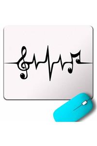 Kendim Seçtim I Love Musıc Sol Anahtarı Kalp Ritmi Ritim Müzik Mouse Pad