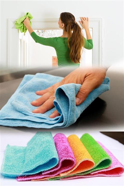 Şahane Pazar Titiz 12' Li Mikrofiber Genel Temizlik Bezi Fma000999