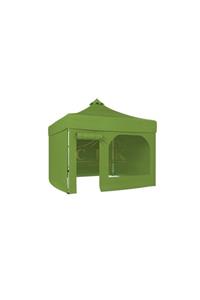 CLK Garden Clk 3x3 40mm Alüminyum Katlanabilir Tente 4 Yan Kapalı 1 Kapılı Pencereli Tam Duvarlı