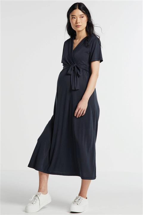 Perla Blanca Kadın Lacivert Hamile Elbisesi