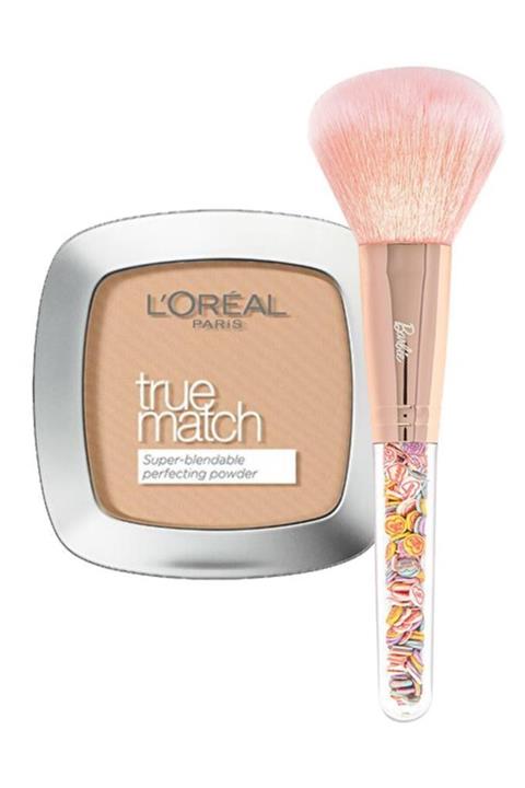 L'Oreal Paris Loreal True Match Powder N4 Beige Pudra Fırçası Seti