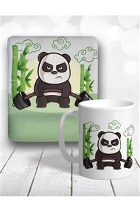 Atölye Çizgi Hard Lift Panda Bilek Destekli Mouse Pad ve Kupa Bardak