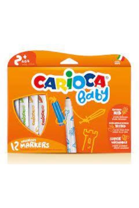 CARIOCA Jumbo Bebek Süper Yıkanabilir Keçeli Boya Kalemi 12 Li 42814