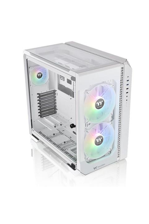 THERMALTAKE View 51 Beyaz Tempered Glass Pencereli, 2x200mm Argb Ledli Siyah Midtower Kasası